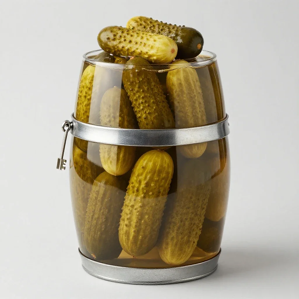 Pickle barrel isolated on a white background