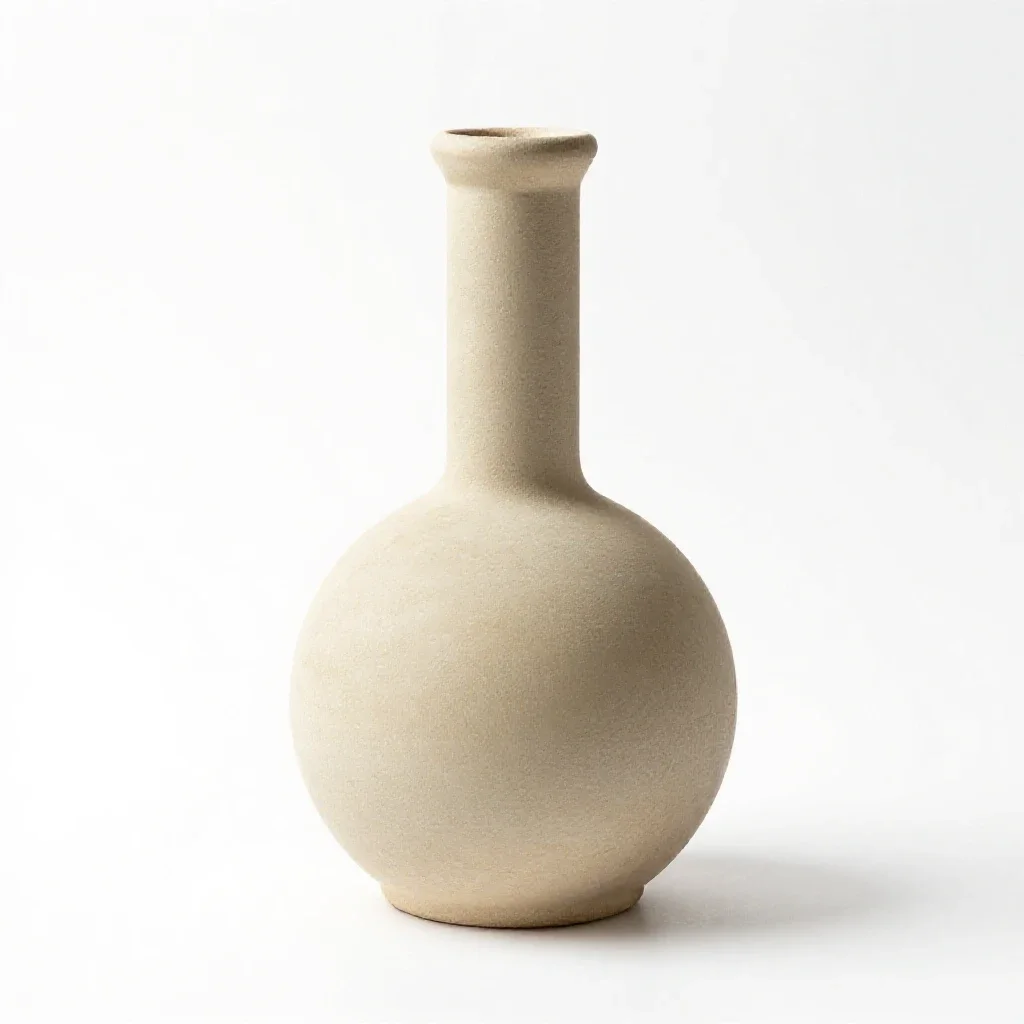 Round-bottom flask isolated on a white background