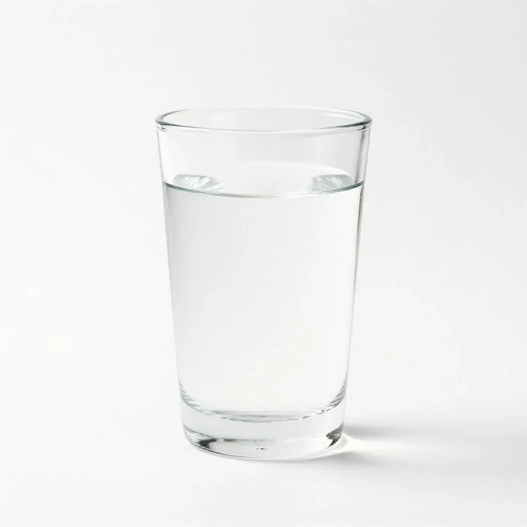 Water glass isolated on a white background