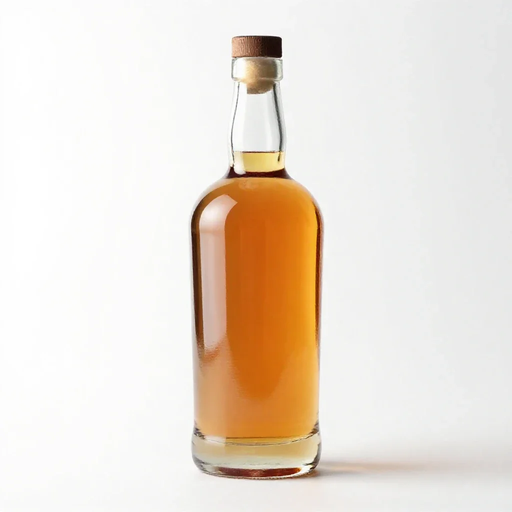 Whiskey bottle isolated on a white background