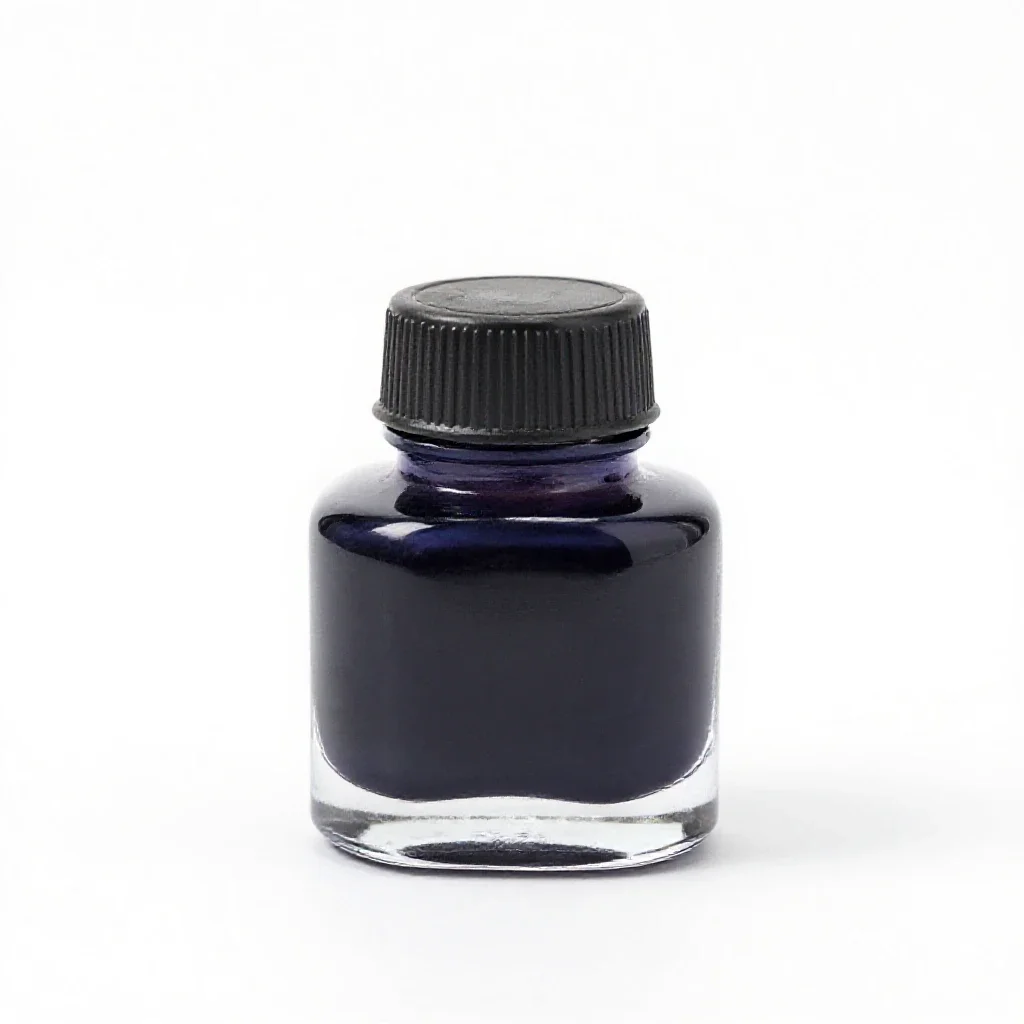 Ink bottle isolated on a white background