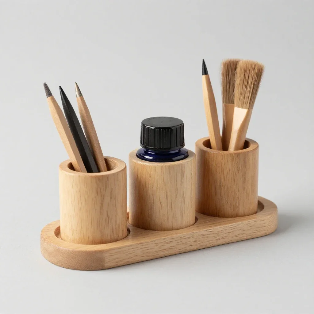 Inkstand isolated on a white background