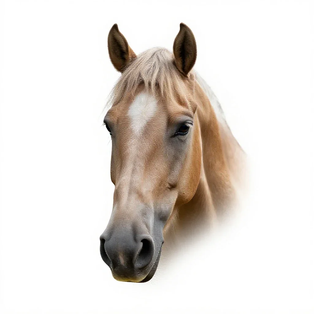 Chanfron isolated on a white background