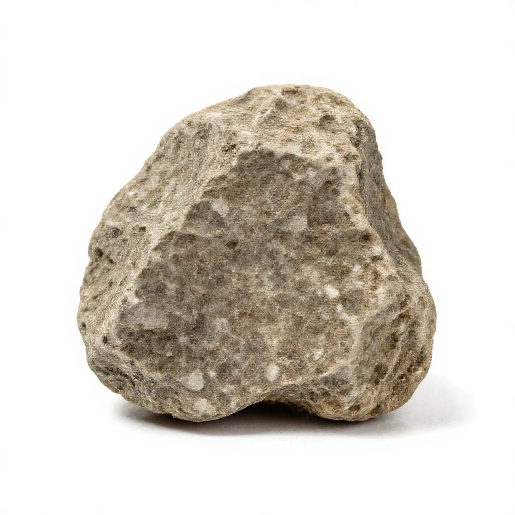 Clastic rock isolated on a white background
