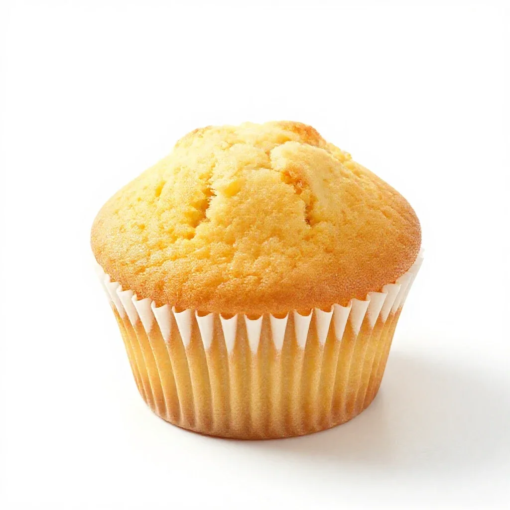 Corn muffin isolated on a white background