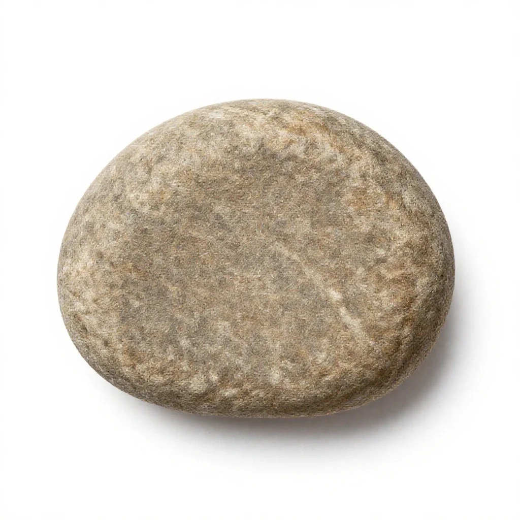 River boulder isolated on a white background