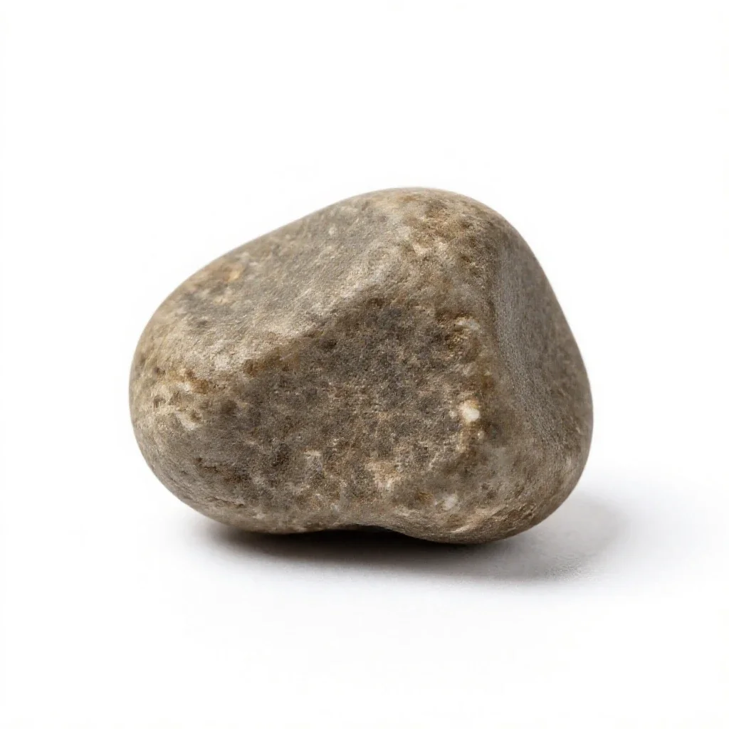 Sialolith isolated on a white background