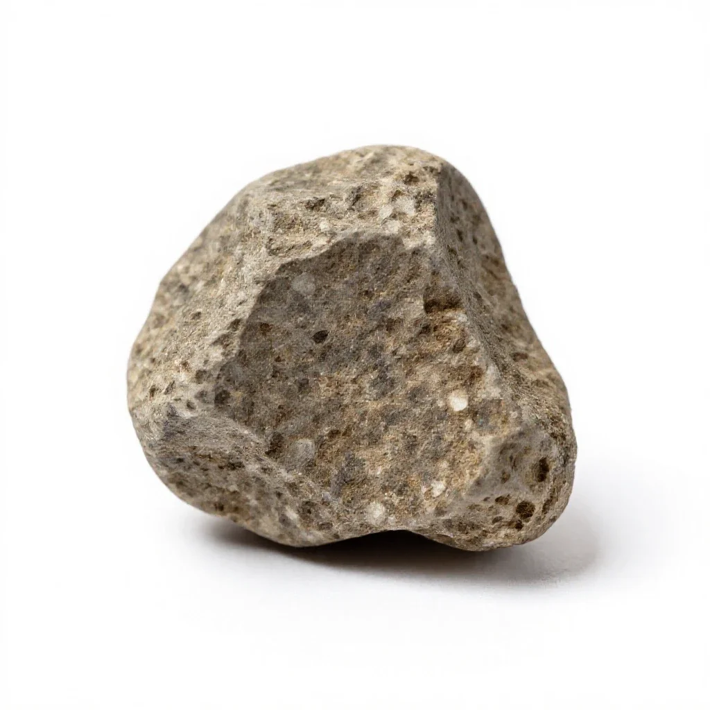 Xenolith isolated on a white background
