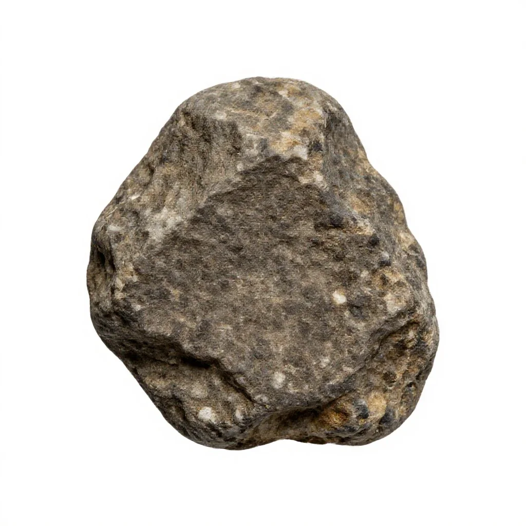 Achondrite isolated on a white background