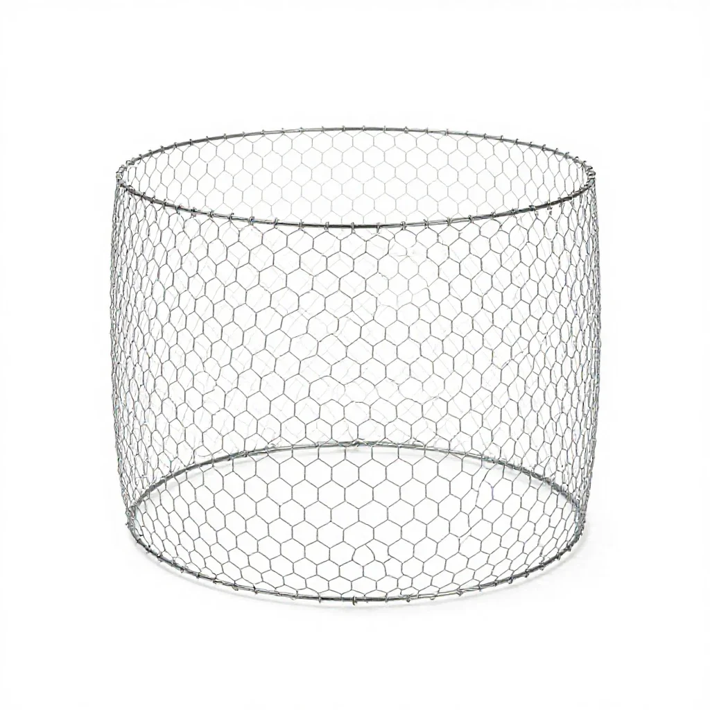 Chicken wire isolated on a white background