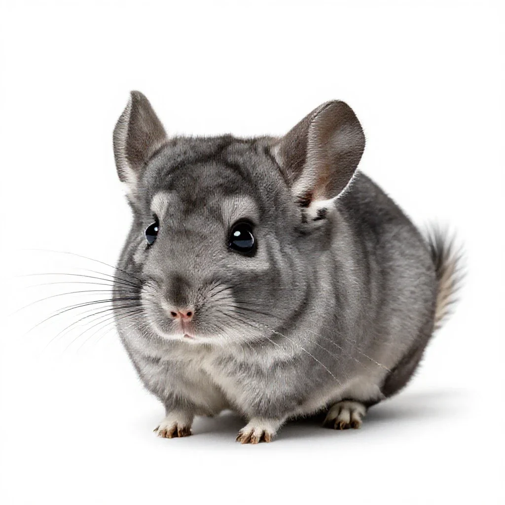 Chinchilla isolated on a white background