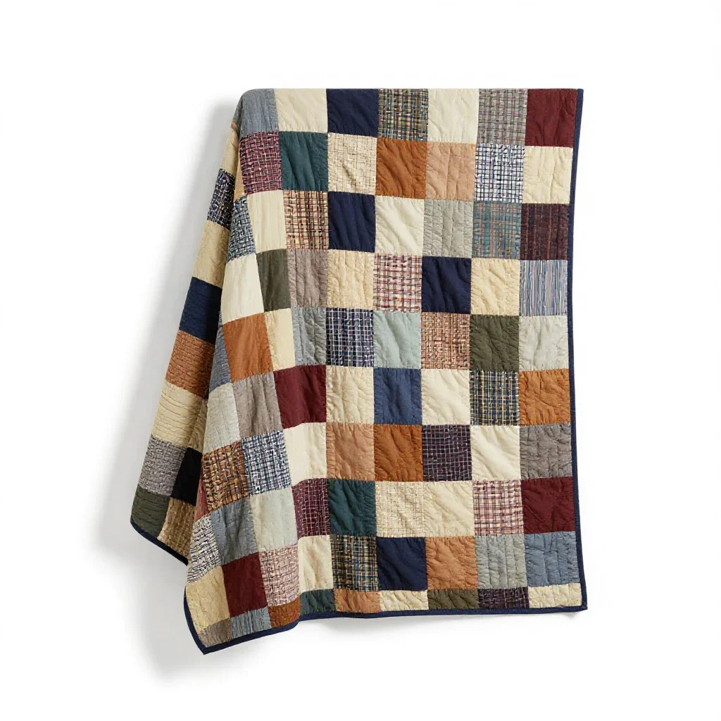 Crazy quilt isolated on a white background