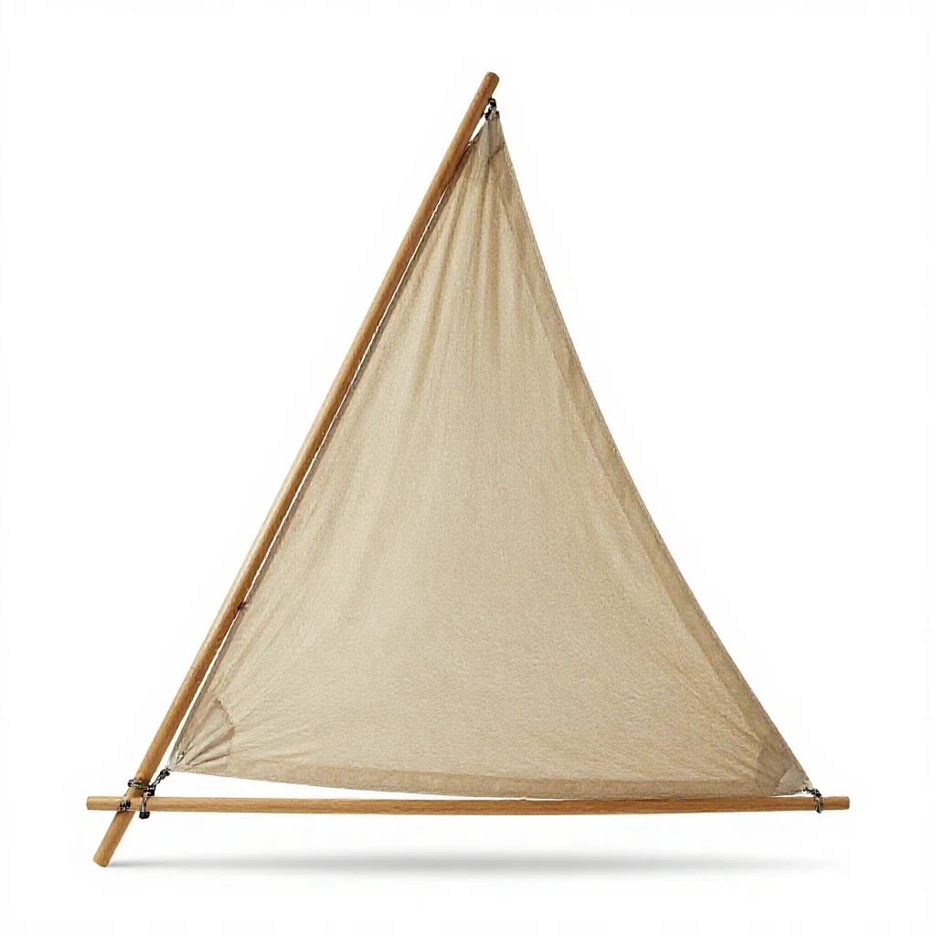 Gaff topsail isolated on a white background