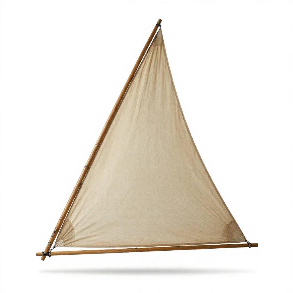 Gaffsail isolated on a white background