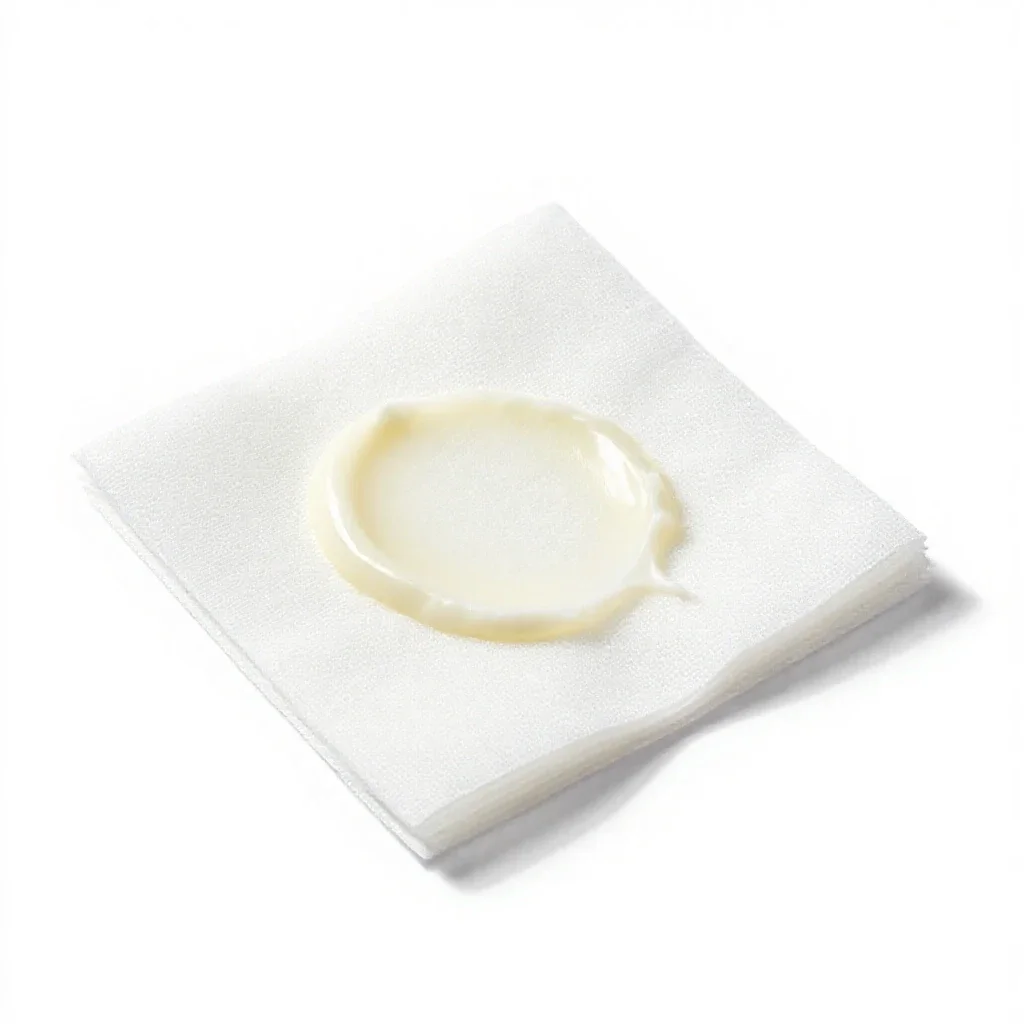 Petrolatum gauze isolated on a white background