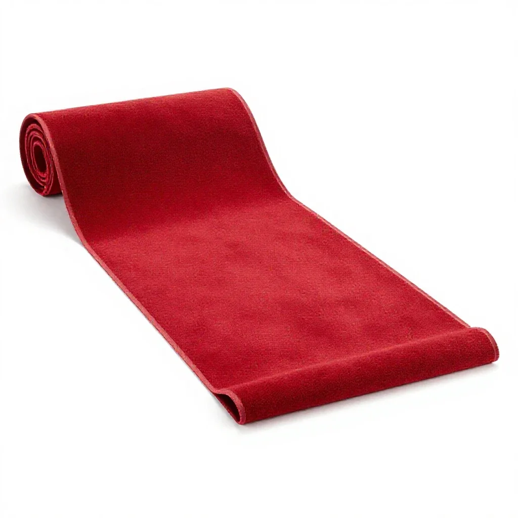 Red carpet isolated on a white background