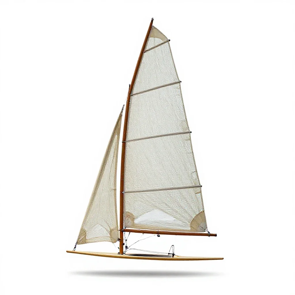 Spritsail isolated on a white background