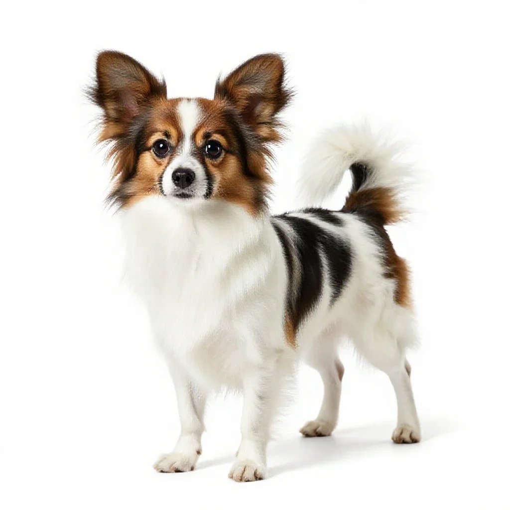 Papillon isolated on a white background