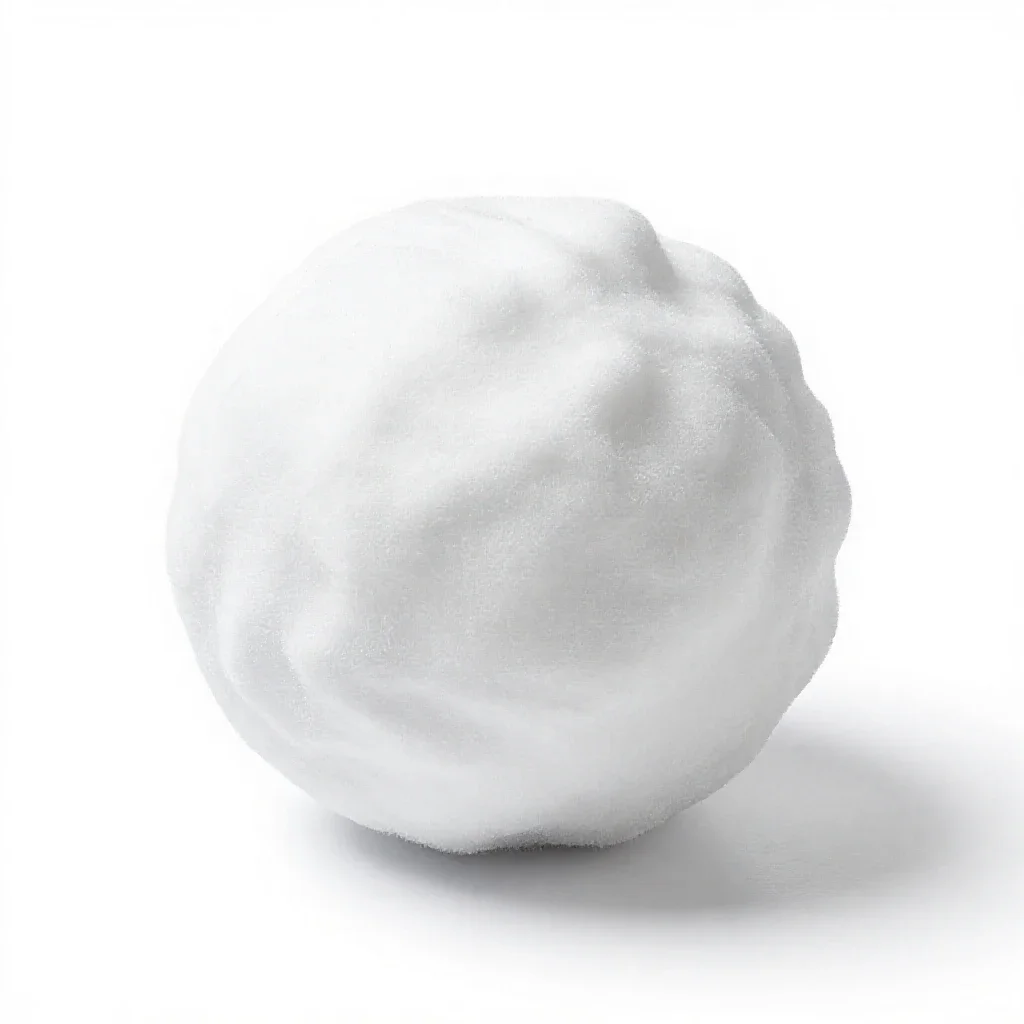 Snowball isolated on a white background