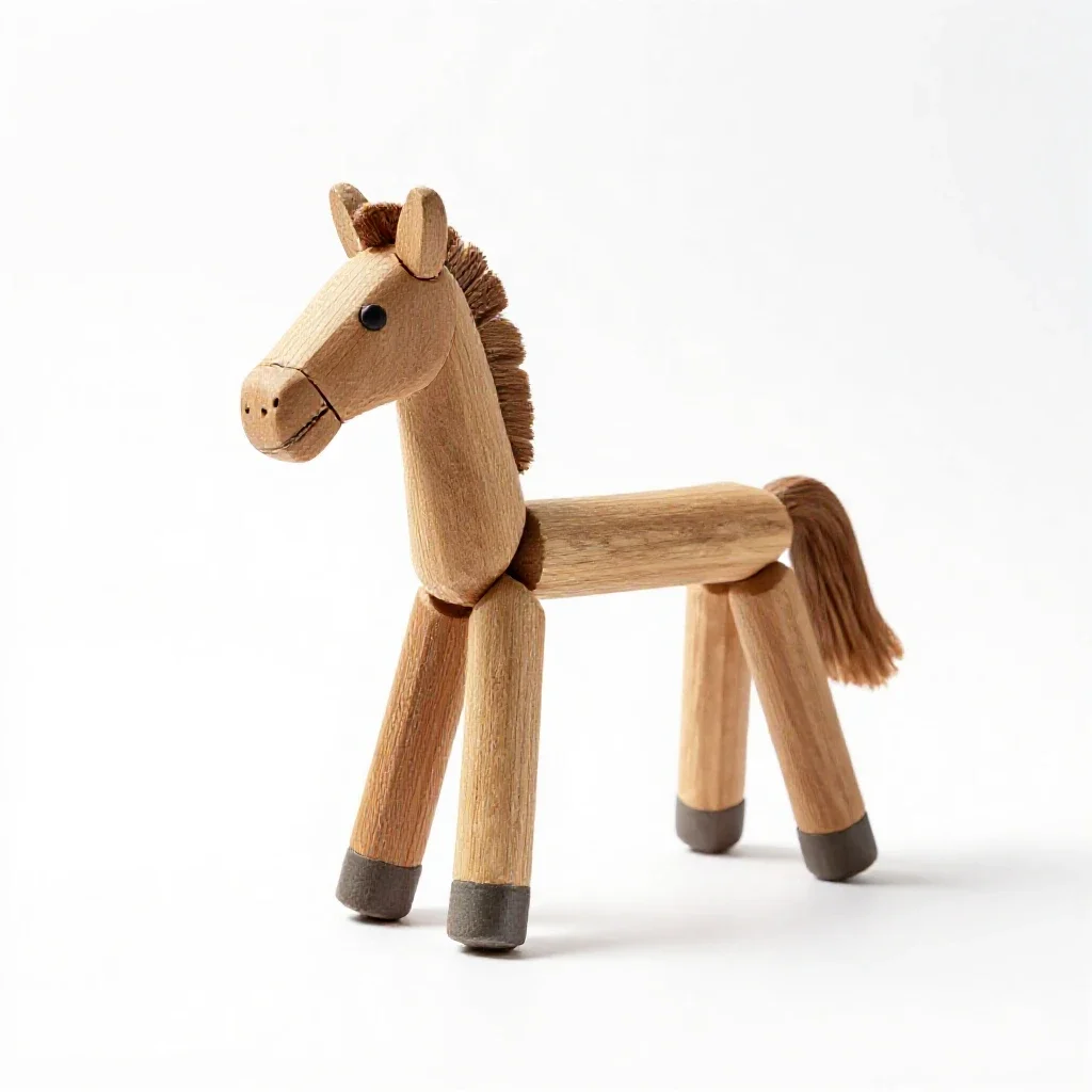 Stick horse isolated on a white background