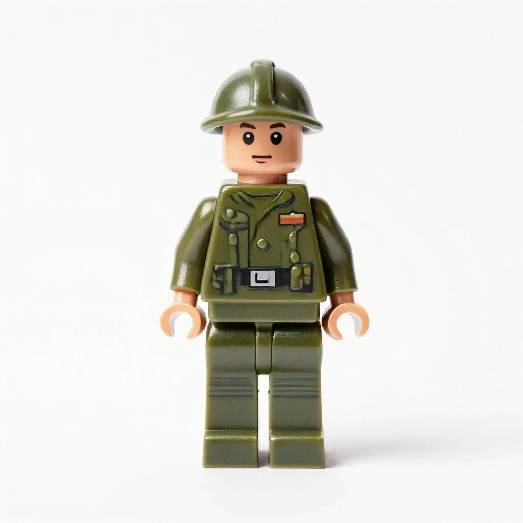 Toy soldier isolated on a white background