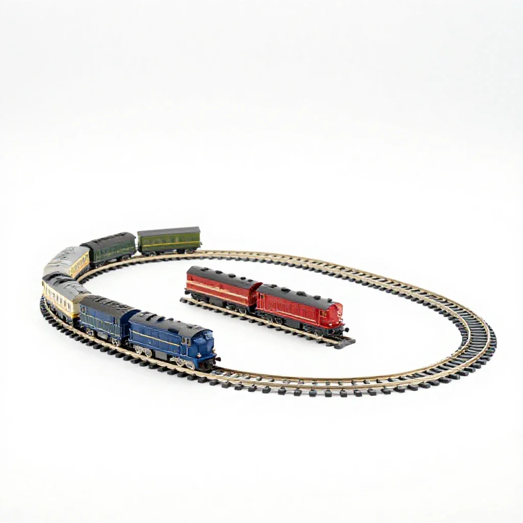 Train set isolated on a white background