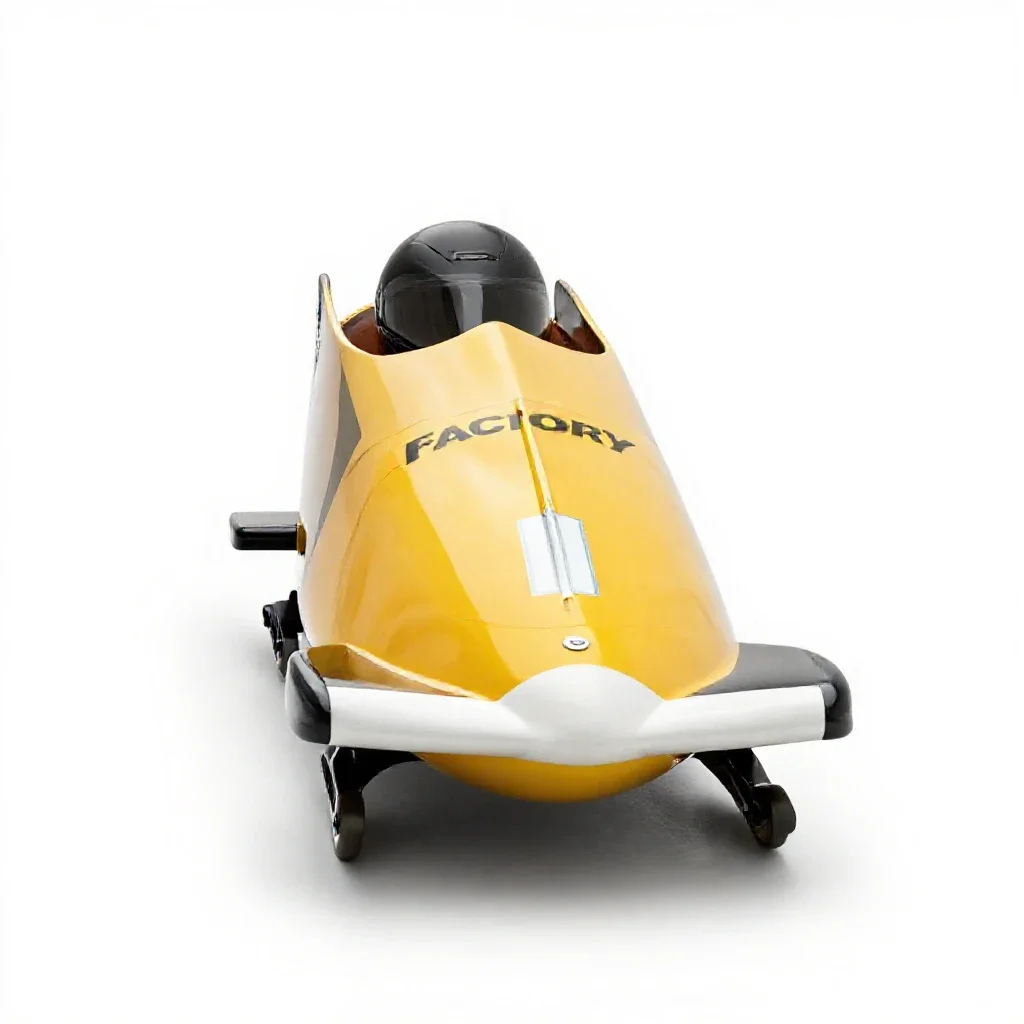 Bobsled isolated on a white background