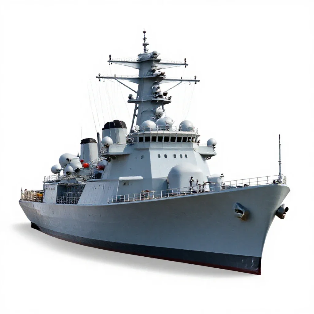 Capital ship isolated on a white background