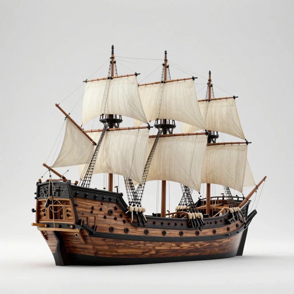 Carrack isolated on a white background