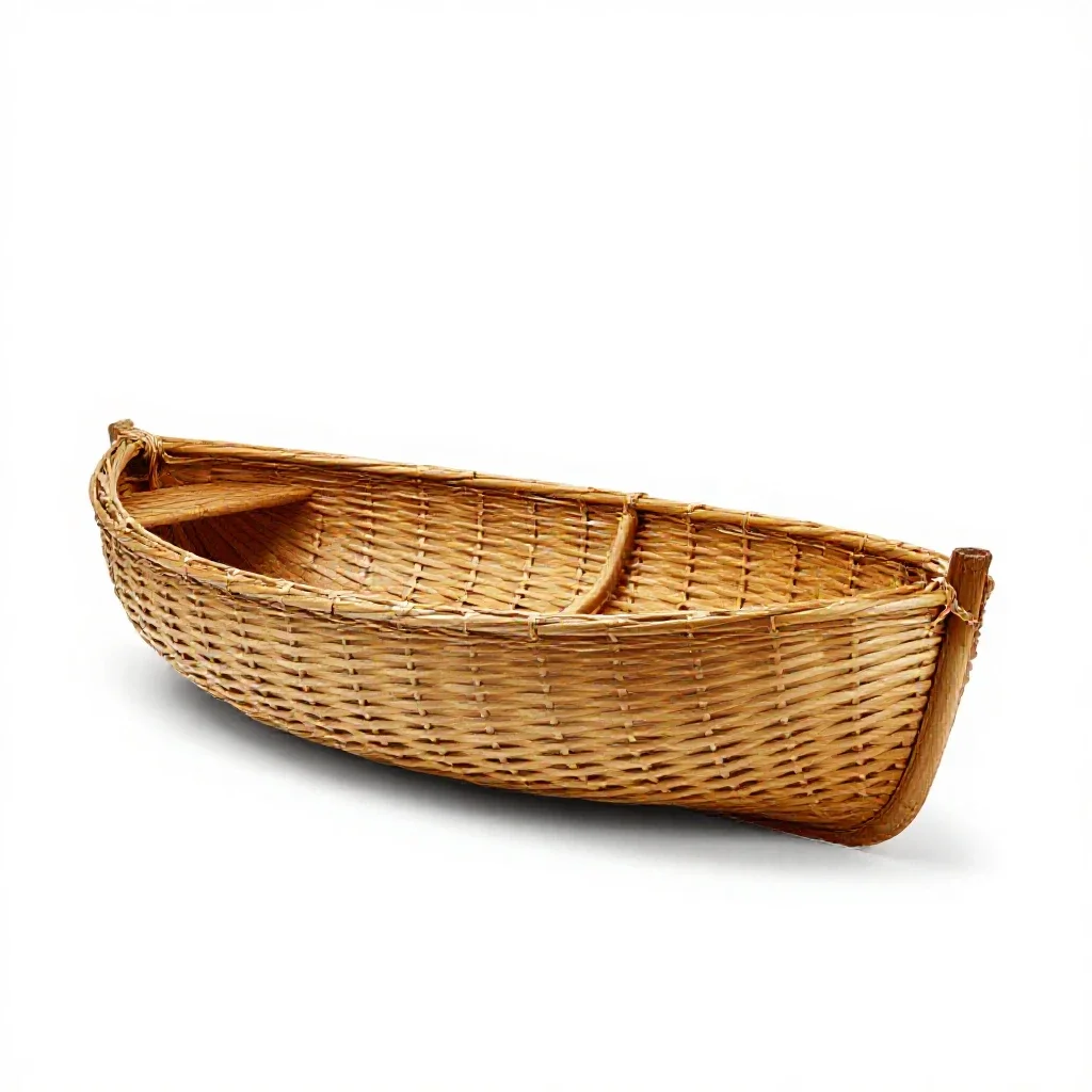 Coracle isolated on a white background