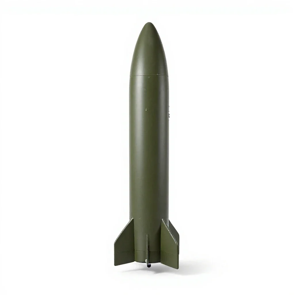 Cruise missile isolated on a white background