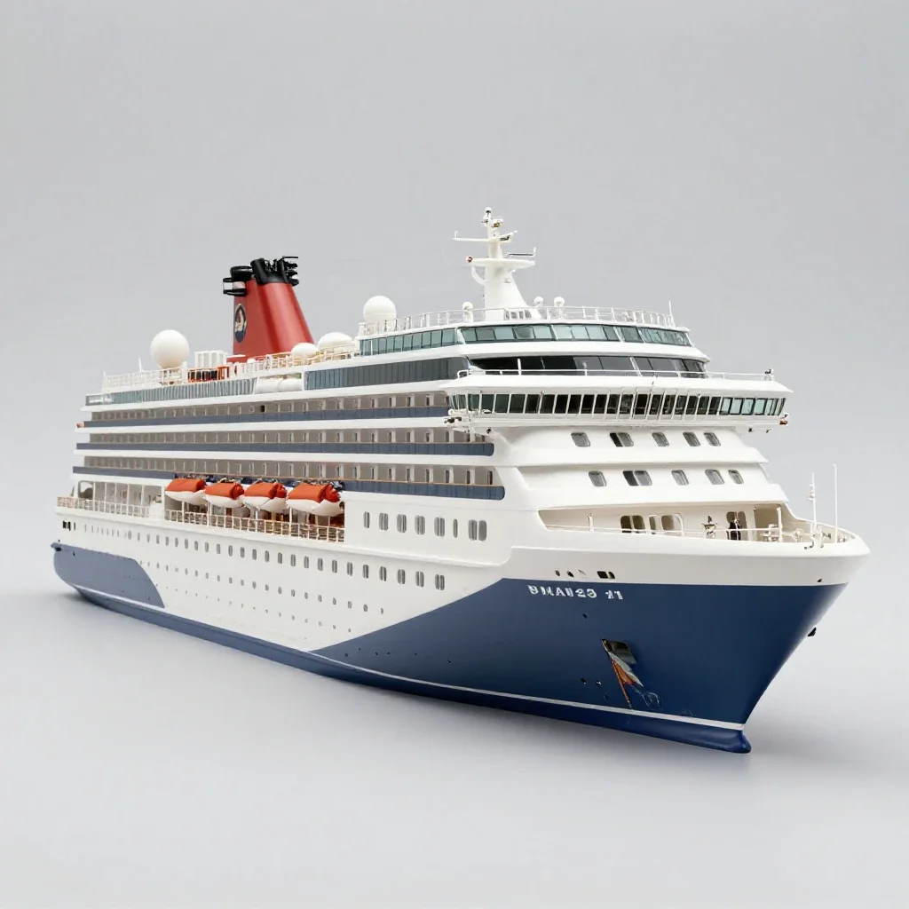 Cruise ship isolated on a white background