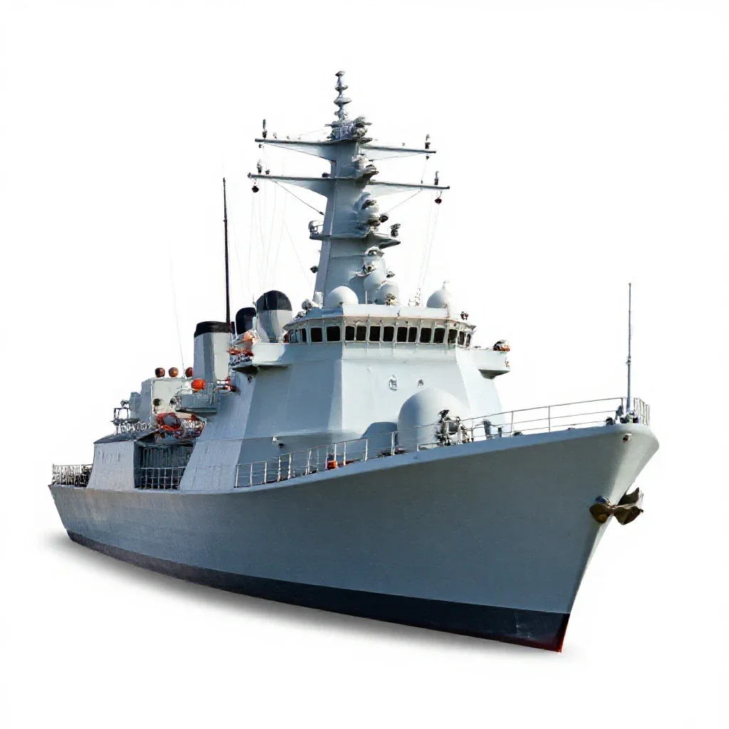 Destroyer isolated on a white background