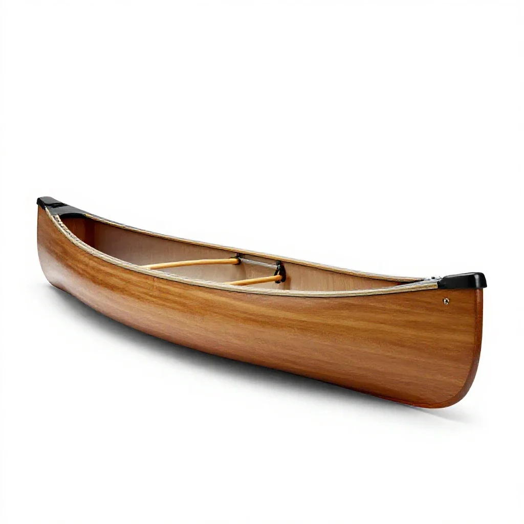 Dugout canoe isolated on a white background