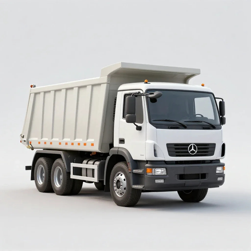 Dump truck isolated on a white background