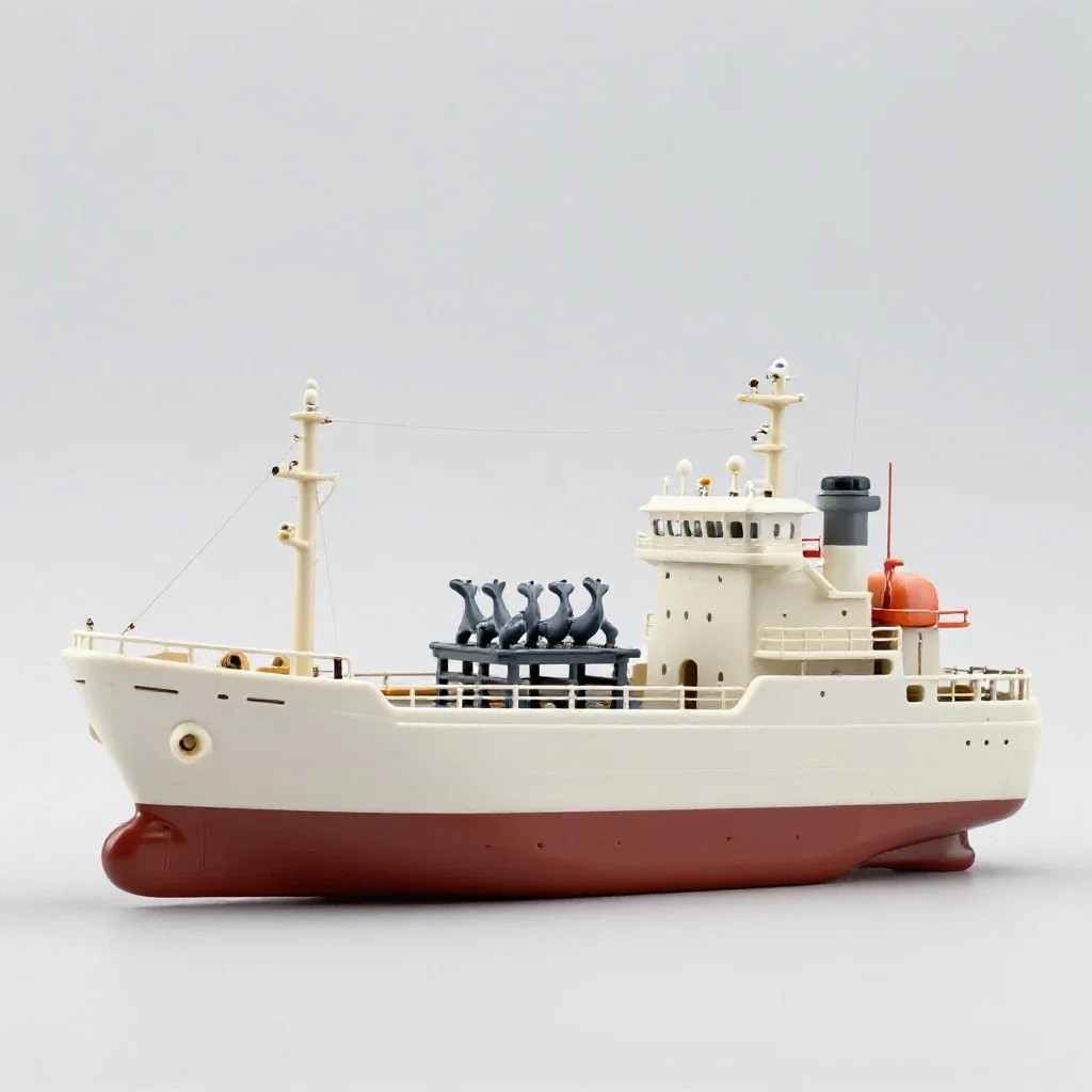 Factory ship isolated on a white background
