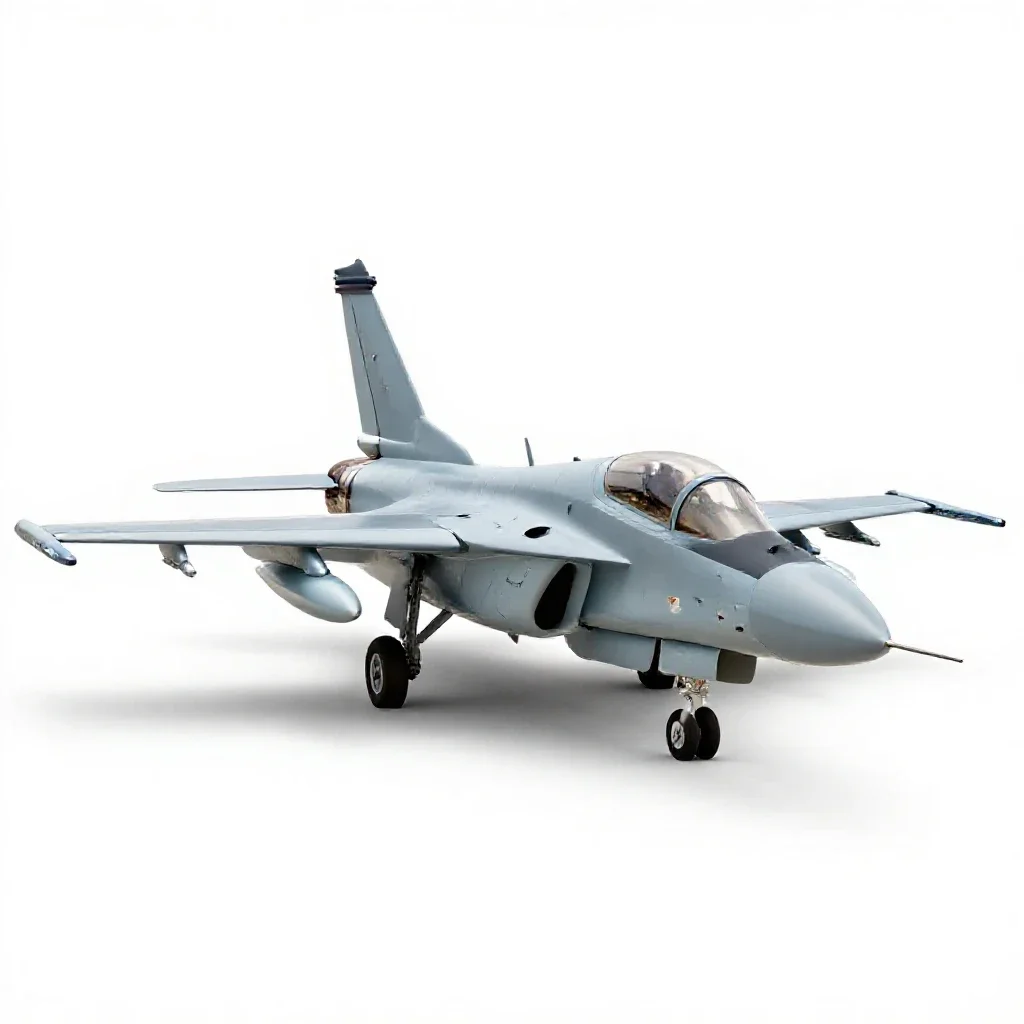 Fighter isolated on a white background