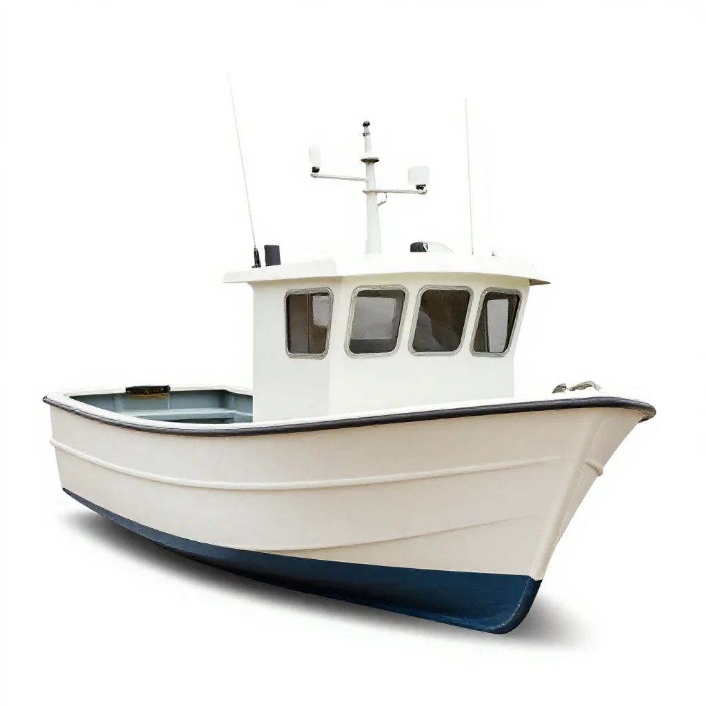 Fishing boat isolated on a white background