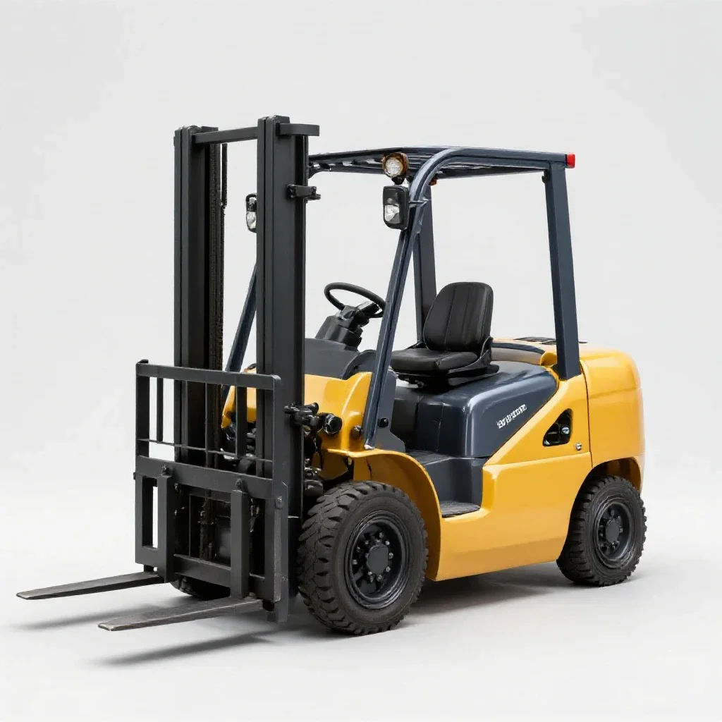 Forklift isolated on a white background