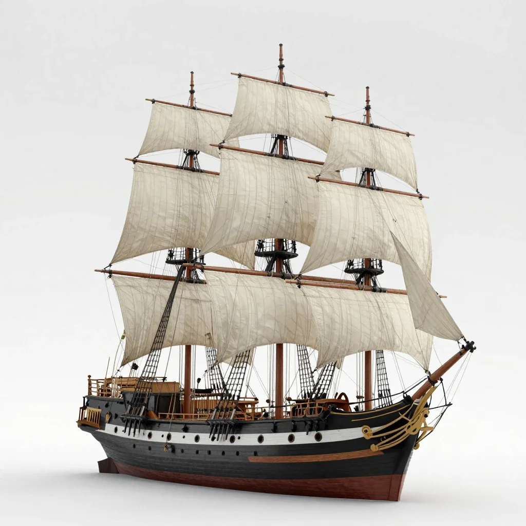 Galleon isolated on a white background