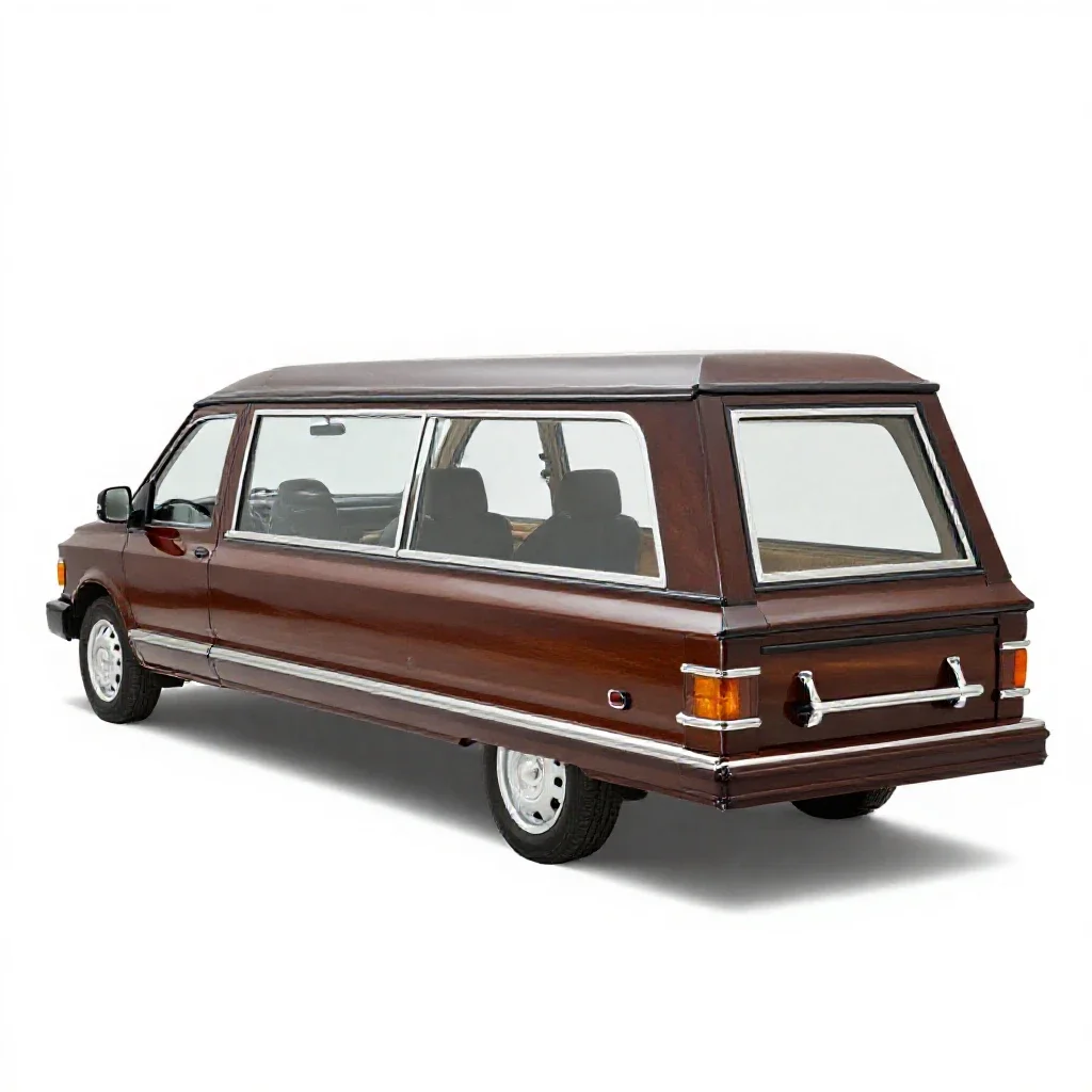 Hearse isolated on a white background