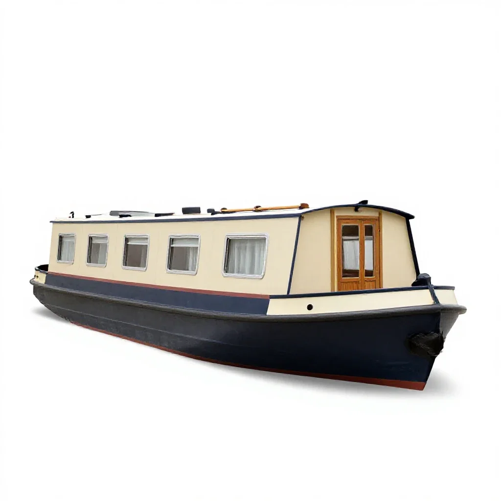 Houseboat isolated on a white background