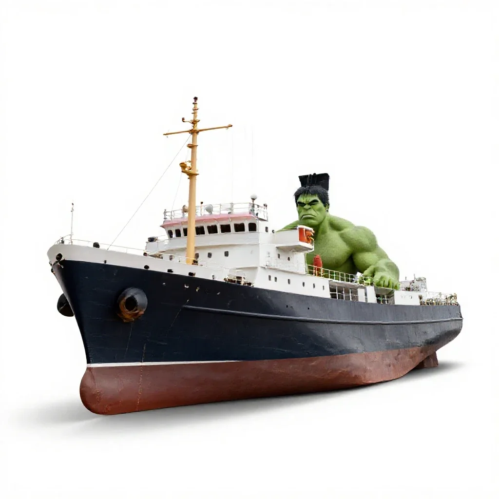 Hulk isolated on a white background