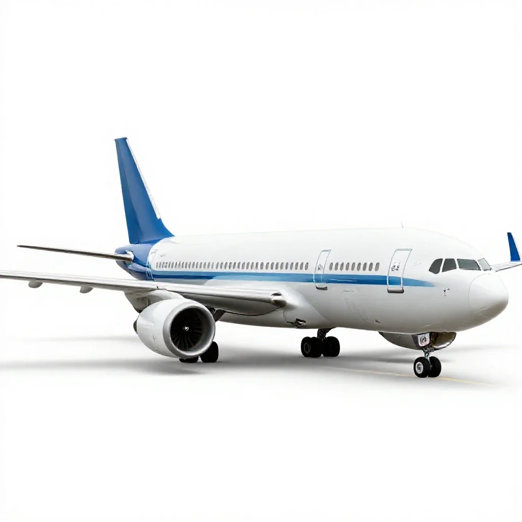 Jetliner isolated on a white background