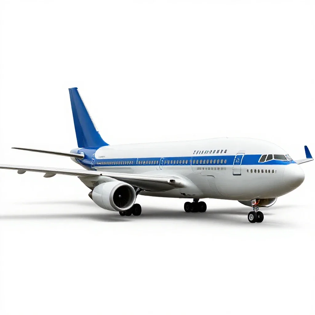 Jumbojet isolated on a white background