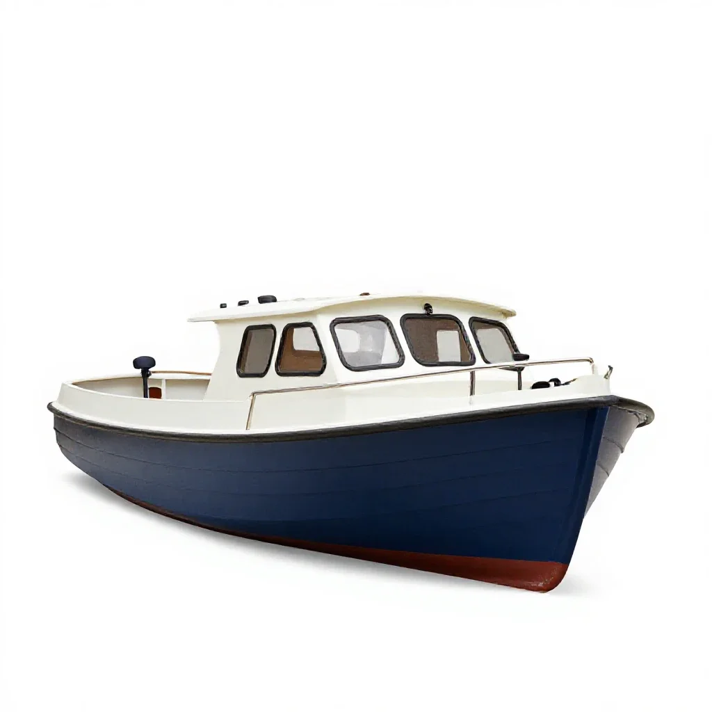Keelboat isolated on a white background