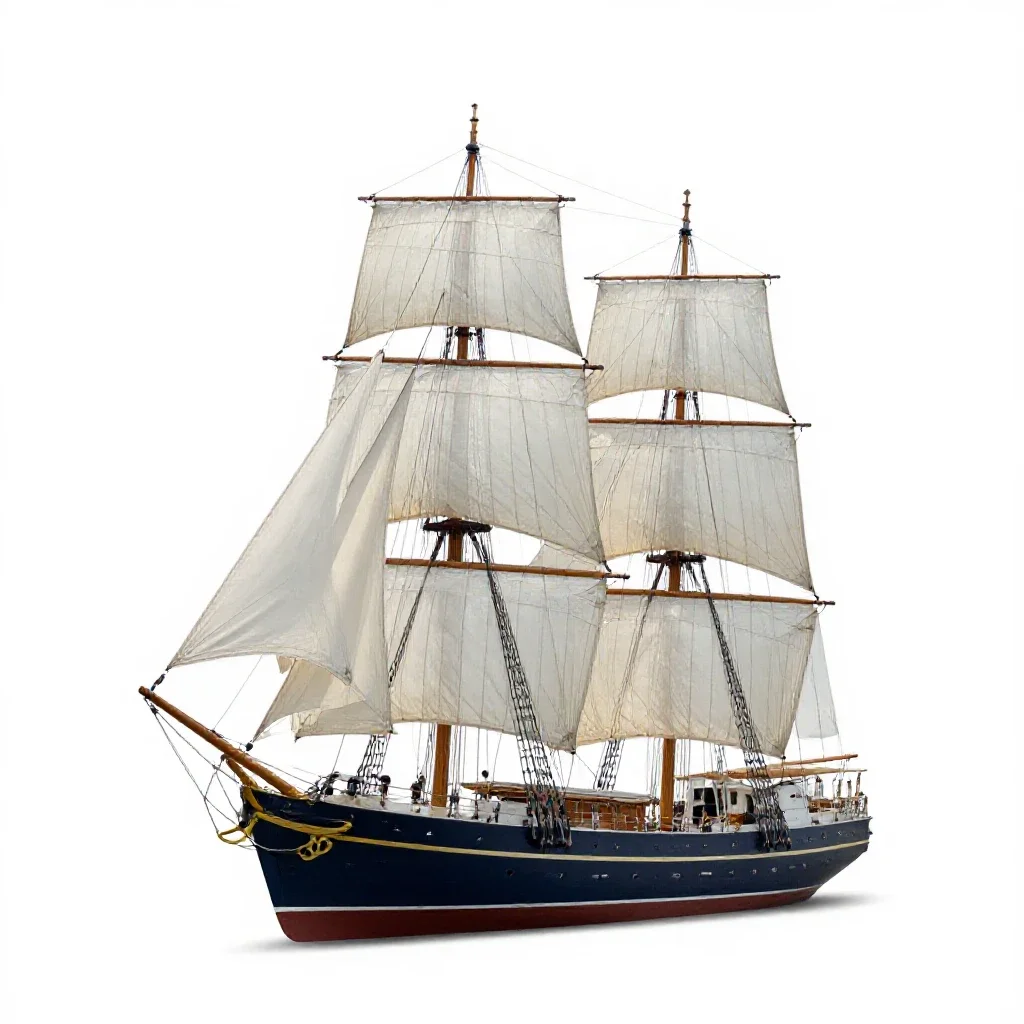 Ketch isolated on a white background