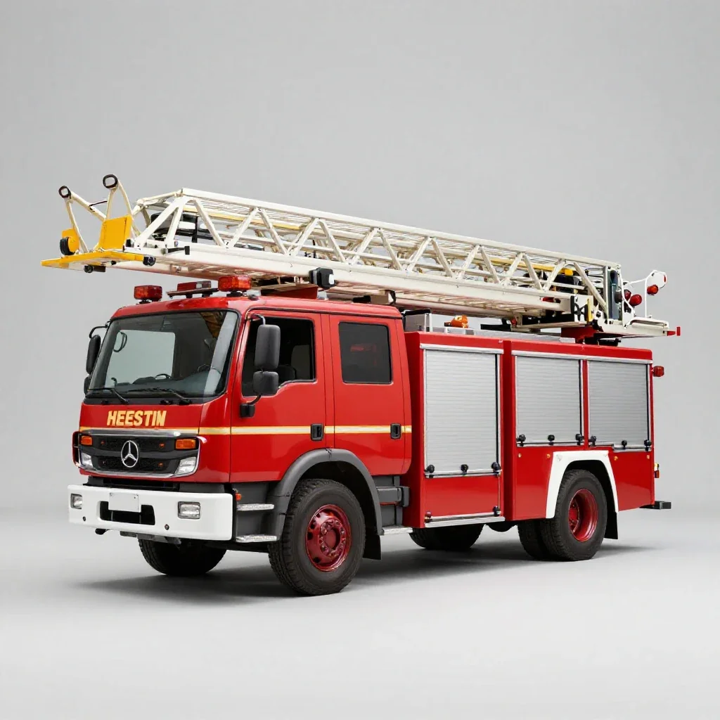 Ladder truck isolated on a white background
