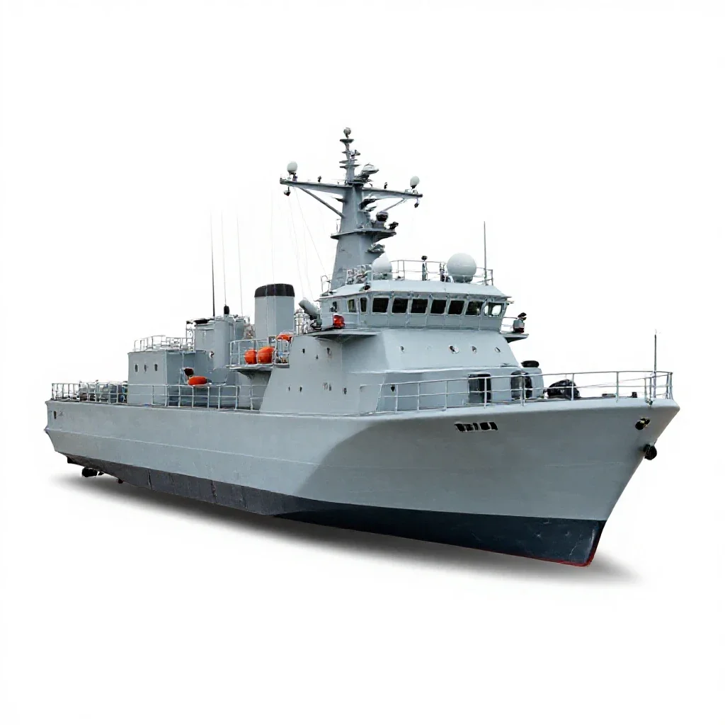 Landing craft isolated on a white background