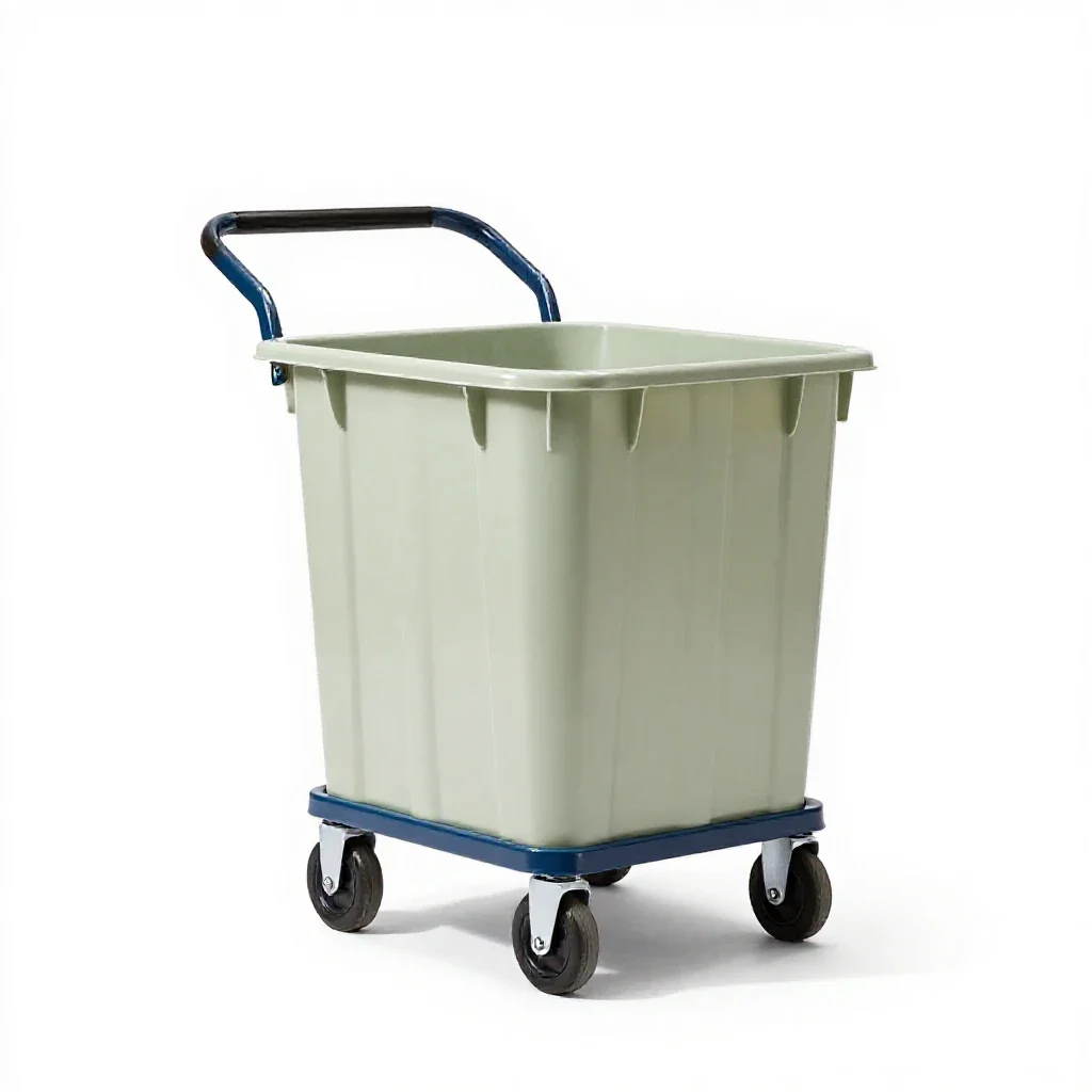 Laundry cart isolated on a white background